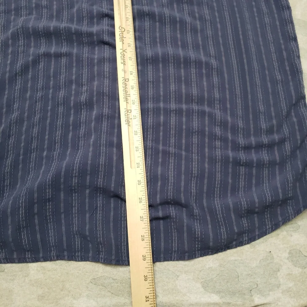 The North Face Shirt Mens XL Blue Long Sleeve Button Up Striped Outdoors Travel
